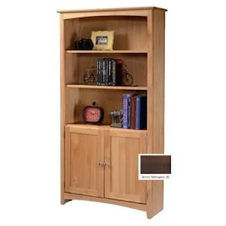 72" Tall Bookcase with Doors